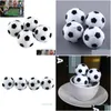 FOOSBALL-FUN PLASTIQUE 4PCS 32 mm Table de football Football Fussball Indoor Blackaddwwwhite Toys Toys Party Drop Livrot OU DHRBF