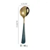 Spoons Stainless Steel Round Spoon Cute Dessert Coffee Children's Soup Tableware Household