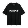 T-shirts de marque violette Color Cotton Cotton Loose Casual Mens and Womens Short à manches t-shirts Top Quality