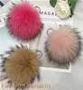 15CM6Quot duże prawdziwe szopa furtu pompom kulka Ball Charm Bely Blapa Kluczowe Akcesoria Torebka Torebka Akceptuj Custom4788639