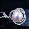 Kolczyki Naszyjnik Delikatna Pearl Pendant STID 9-10 mm Duże kolczyki oblate dla kobiet MOMA rocznica biżuterii wysoko dhgarden dh5rh