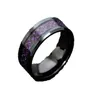 Neuer lila Drachenring für Männer Hochzeit Edelstahl Kohlefaser Schwarz Drache Inlay Komfort Fit Band Ring Mode Schmuck Q07089605039