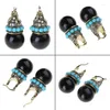 Stud Earrings Vintage Crystal Studs Earring Rhinestones Black Ball Faux Alloy For Women Girl Jewelry Gift