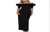 Vestido de noite de luxo de spandex preto 2021 mulheres elegantes Bateau Party Long Fêmea Bainha de baile de baile5903337