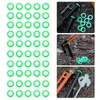 20/50 / 100pcs Outdoor Multitool Ground Nail Fluorescent Circle O-Type Luminal Silicone Ring Camp Avertissement Tent Curtain Tent Anneau
