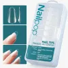 Nailpop 600pcs puntas de gel suave para uñas material acrílico corto de longitud media de longitud media accesorios de cápsula de uñas artificiales herramientas