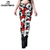 NADANBAO Feliz Natal leggings Papai Noel Print Tizes Mulheres elásticas calças sexy de calça média da cintura