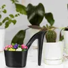 Dekorative Blumen 2 Stcs High Heels Blumenköpfe Dekorationen Planter Töpfe Pflanzen Bonsai kleiner Sukkulenten Plastik