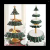 Worki do przechowywania świąteczne drzewo owocowe Deser Deser Table Dozownik żywności wakacyjny stojak na dekorację żywicy świątecznej