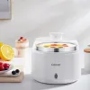 Twórcy 1l Automatyczne producent jogurtów gospodarstwo domowe stała temperatura maszyna jogurtowa DIY jogurt ryż wina Natto stal nierdzewna 220V