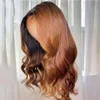 Mel loira ombre renda de renda frontal wig desgaste vai destaque