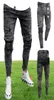 Ebaihui 2021 Europese en Amerikaanse slankfit gescheurde jeans Fashion Black Pants met ritsvoeten magere casual jeans L0054509516