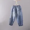 Frauen Jeans Freund für Frauen Cargo Cross-Hosen Model Streetwear Hohe Taille zerkratztes Loch Denimhose Knöchellänge 2024