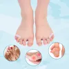 1Pair Little Toe Separator Silicone Gel Toe Valgus Corretor Alonimador Audentador de alívio Protetor de alívio do poço Ferramenta de cuidados com os pés de dois buracos