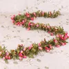 Dekorative Blumen künstliche Blumenwandwand Hängende Girlande Hochzeitsfeier Ivy El FAME ROSE LEAD DIY Geburtstagsimulation 42 Kopf