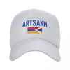 Ball Caps Artsakh Nome do país com bandeira Sun Baseball Cap Breathable Ajuste Mulheres Mulheres Chapéu de futebol ao ar livre para presente
