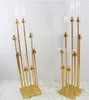 Candle Holders Set Of 10 - Metal Pillar Candlestick For Anniversary Celebrations