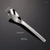 Spoons 304 Stainless Steel Flat Bottom Spoon Thin Section Mirror Polished Multi-Specification Practical Household Tableware Size