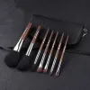 Kits My Destiny Makeup BrushPortable 7Pcs Short Handle BrushesSynthetic HairTravelling SetBeginersWood HandleSuper Soft