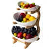 Тарелка гостиная дома трехслойная пластиковая фруктная тарелка блюдо с творческим современным сушеной корзиной
