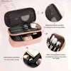 Cosmetic Bags Rownyeon Hochqualitäts Reißverschluss Tragbares Pink Trave Make -up -Tasche Doppelte Kosmetik Orangizer Hülle L49