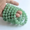 Dekorativa figurer Partihandel Aventurin Crystal Quartz Natural Stone Green Armband Elastic Cord Pulserase Jewelry Beads Lovers Woman Gift