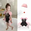 Ragazze inchina da bagno monopezzo per bambini manica a soffio in vita principessa nuoto Summer Children Spa Beach Pool Bathing Abita di bagno Z7672