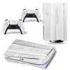 Autocollants pour la console Disc Edition standard PS5 et 2 contrôleurs Grain Grain Skin Sticker Protective Vinyl Wrap Couvercle complet Ensemble