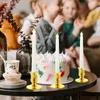 Mum Tutucular 10 Pc Tealight Candleight Plastik Stand Düğün Dekoru Dekorasyonları Konik Kapalı Şamdan