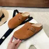 Slippers High Quality European Luxury Designer 2024 Women's Cork Soled Beach Men's Fashion Outside Wear