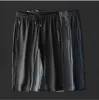 Pants Men Running Cropped Pants Ice silk Summer Ice silk Quick Dry Training Fitness Zip Pocket Joggings Pant Male Gym 3/4 Sweatpants