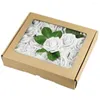 Fleurs décoratives 1 boîte 3,15 pouces de mousse fleur polyvalente fausse rose artificielle pour mariage