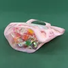 LBSisi Life 50pcs maniglia carina borse per cerniera di plastica per cioccolato cioccolato da bisco
