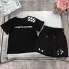 Luxury baby tracksuits boys Short sleeved suit kids designer clothes Size 100-150 CM directional marker printing t shirt and shorts 24April