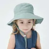Cappelli per bambini cappello da sole leggero comodo estate per il largo bordo dei bambini con la spiaggia del cinturino antivento