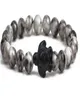 Mode strengen natuursteen vulkanische steen zwart turquoise schildpad agaat aangepaste armband elastisch jS345J7627418