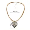 Colliers de pendentif Style Vintage Silver Couleur en forme de coeur Edelweiss Femmes Cadeaux de fête Ribbon Pendants Dirndl Costume bijoux
