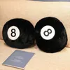 Oreiller billard peluche douce couleurs noires moelleuses n ° 8 peluches de balle hanche protectrice de siège en peluche décoration de maison