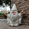 1pc Rocker Gnome Garden Statue Rock Your Fairy and Gnomes Outdoor Statue Decor 240412