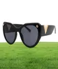 Солнцезащитные очки ретро -кот глаз v Letters Women 2021 Дизайнерские винтажные квадратные солнцезащитные очки мужчины модные океанские металлические оттенки206876