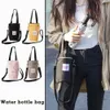 Großgröße Flaschenbeutel Crossbody Handheld Water Cup Buggy Beutel Wasserflasche Trägerbeutel mit verstellbarem Schultergurt