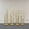 Candle Holders Set Of 10 - Metal Pillar Candlestick For Anniversary Celebrations