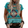 Summer Geometry Western Ethnic Style Tshirt 3D Print Woman Streetwear T Shirts Harajuku Overdized Tees Tops Women Girl Clothing 240412