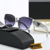 Zonnebril met dames ultra licht metalen frame mode -gradiëntlenzen, UV -bescherming.Bijpassende doos