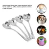 Coffee Scoops 4pcs Spoon Stainless Steel Heart Shaped Tea Dessert Sugar Stirring For Cafe Reusable