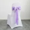 40PCS 17x275cm Rose Gold Satin Chair Sashes Bows Chair Cover Ribbons for Wedding Banquet Party Baby Shower Event Decorations