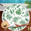 Towel 3D Printed Tropical Leaves Flower Beach Round Microfiber Towels For Living Room Home Decor Boho Style Bath