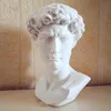 David Head Portraits Bust Mini Gypsum Statue Michelangelo Buonarroti Home Decoration Resin Artcraft Sketch Practice 231J