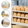 Bouteilles de rangement Organisateur d'oeufs Organisateur de cuisine grande capacité 30 grilles