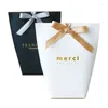 Enveloppe cadeau 5pcs français Boîtes de remerciement Boîte de bonbons pour les faveurs de mariage Pack